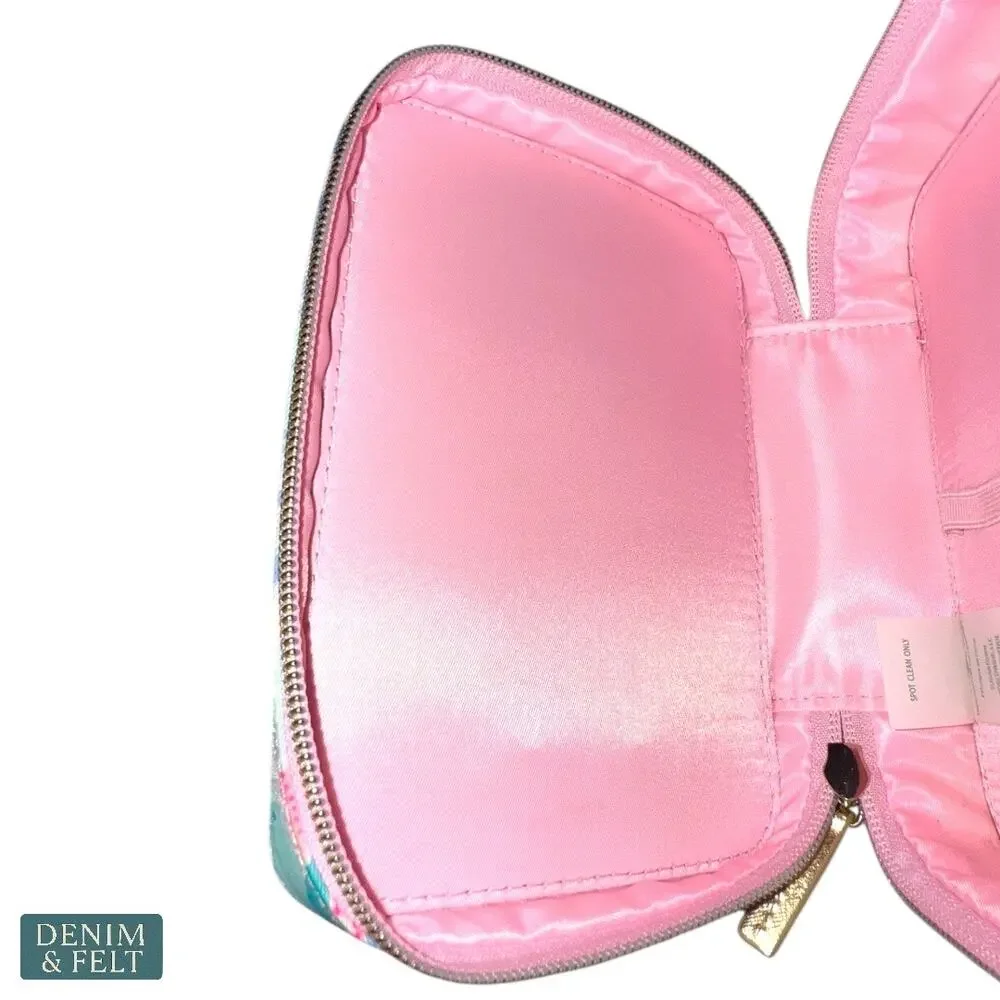 Lilly Pulitzer‎ Zip Planner Organizer Case Pastel Coral Print Travel Accessory